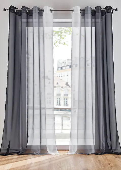 Voilages à effet ombré (2 pces), bonprix