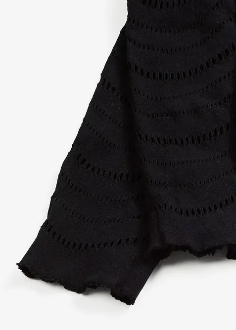 Legging avec bordures confort et broderie anglaise 80den, bonprix