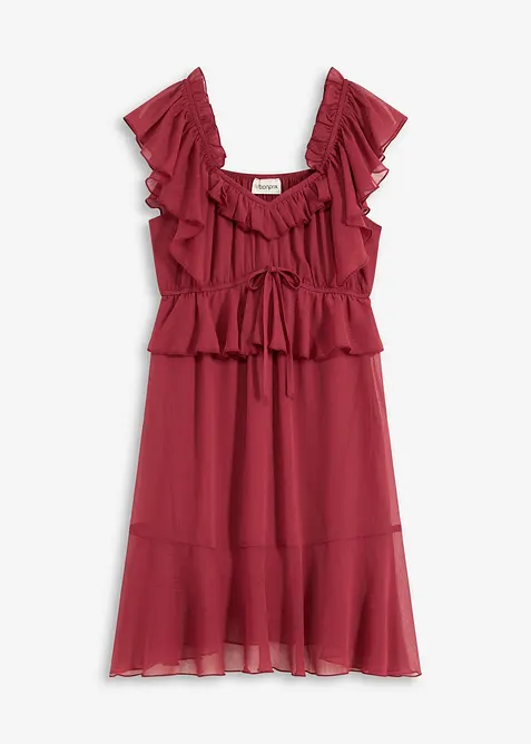 Robe trapèze en crêpe, bonprix