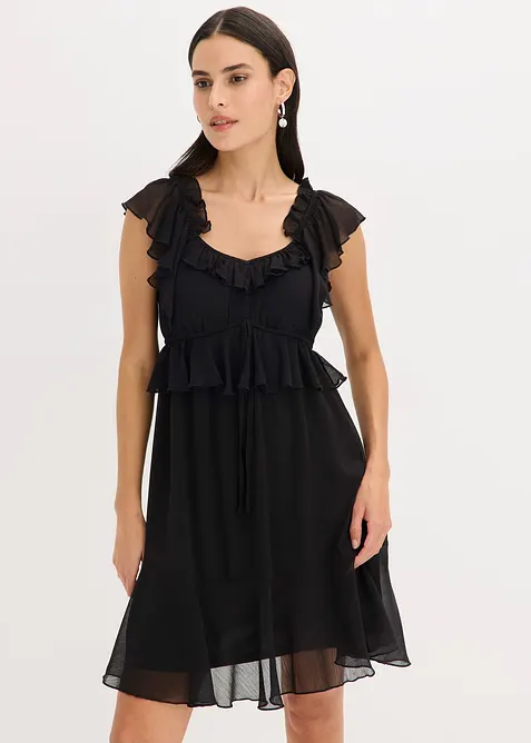 Robe trapèze en crêpe, bonprix