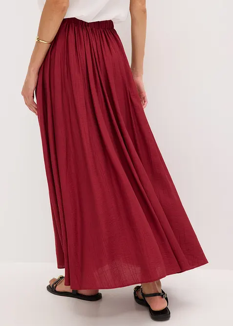 Jupe longue en matière froissée, bonprix