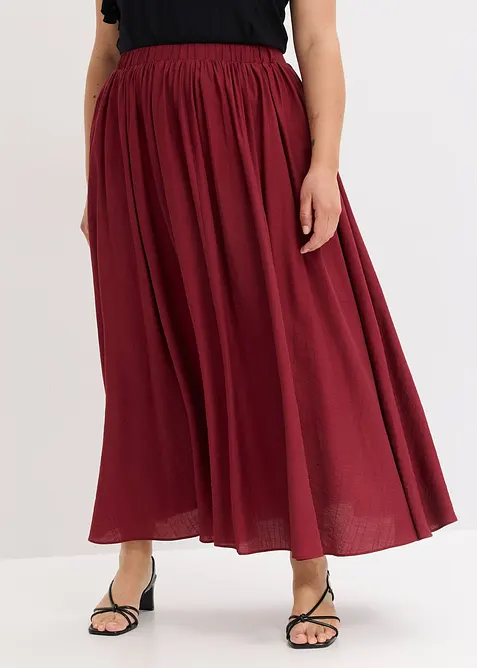 Jupe longue en matière froissée, bonprix