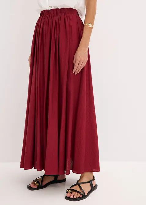 Jupe longue en matière froissée, bonprix