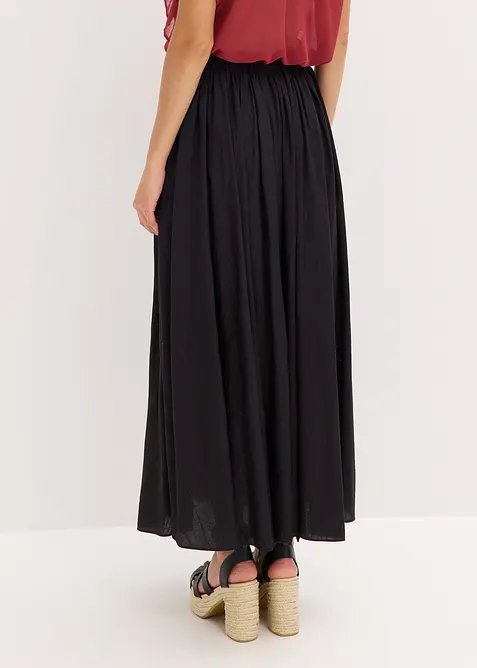 Jupe longue en matière froissée, bonprix