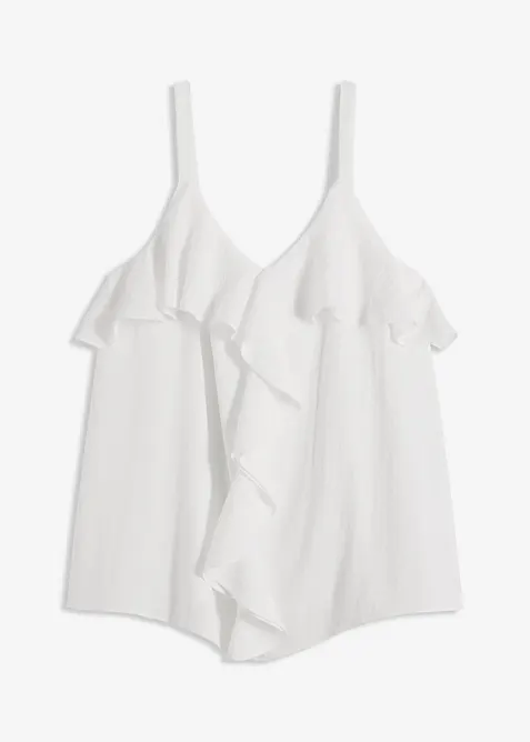 Top &agrave; bretelles fines en satin brillant, bonprix