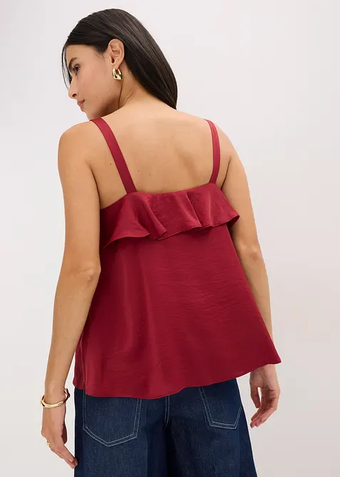 Top à bretelles fines en satin brillant, bonprix