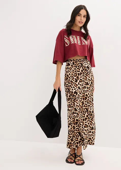 Jupe midi en viscose fluide, bonprix