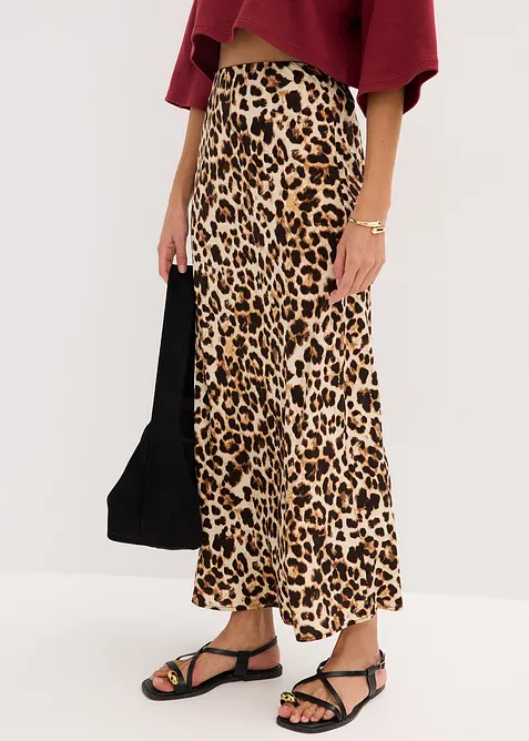 Jupe midi en viscose fluide, bonprix