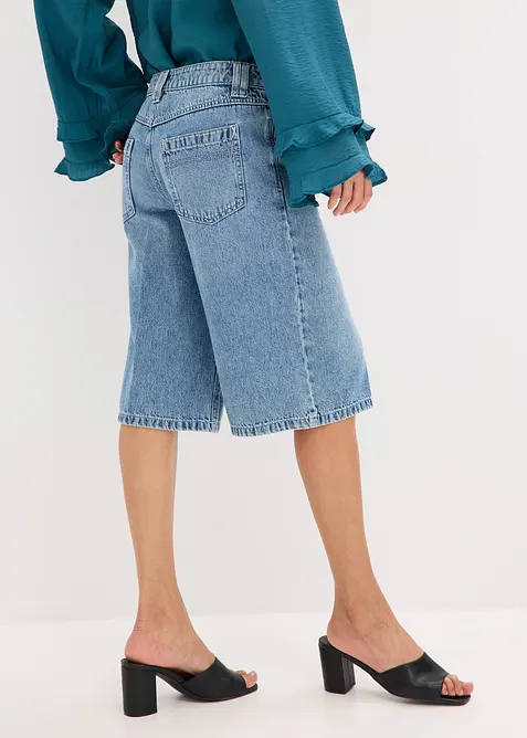 Bermuda en jean taille mi-haute, peu extensible, bonprix