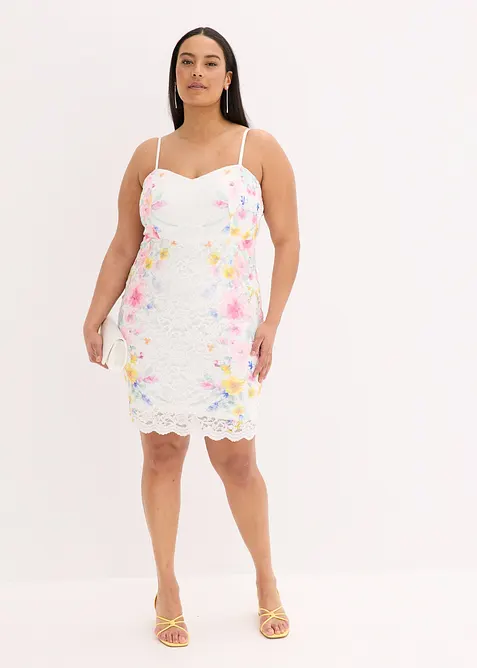 Robe en dentelle à fines bretelles, bonprix