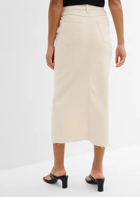 Jupe en jean fendue devant, bonprix