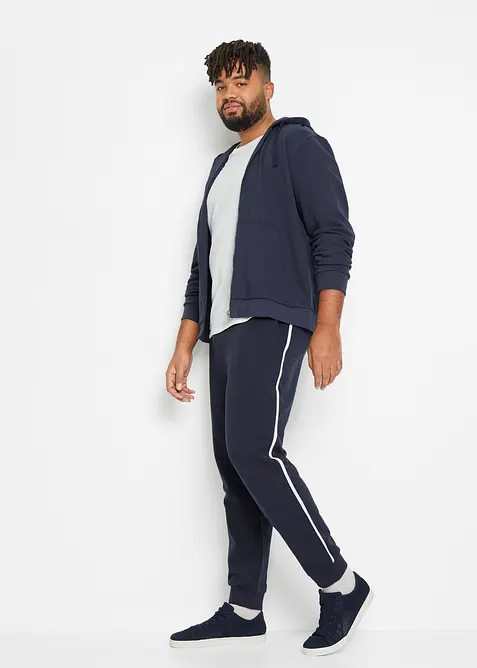 Lot de 2 pantalons de jogging à détails contrastants, bonprix