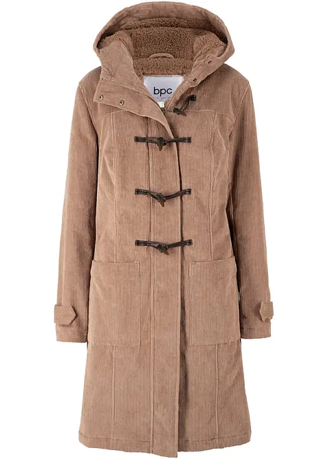 Duffle-coat en velours côtelé doublé, bonprix