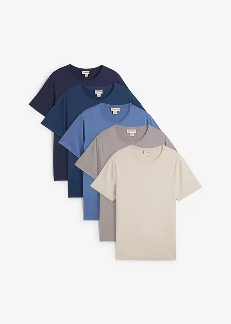 Lot de 5 T-shirts, bonprix