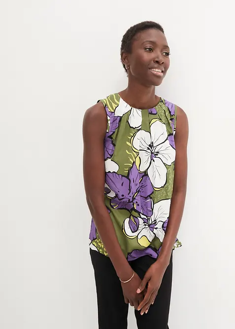 Blouse sans manches en viscose, bonprix