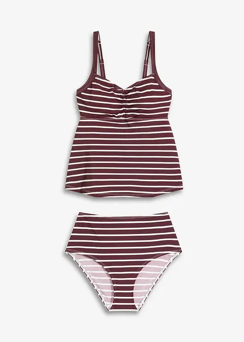 Tankini (ens. 2 pces) avec décolleté froncé, bonprix