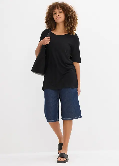 T-shirt long en viscose douce, bonprix
