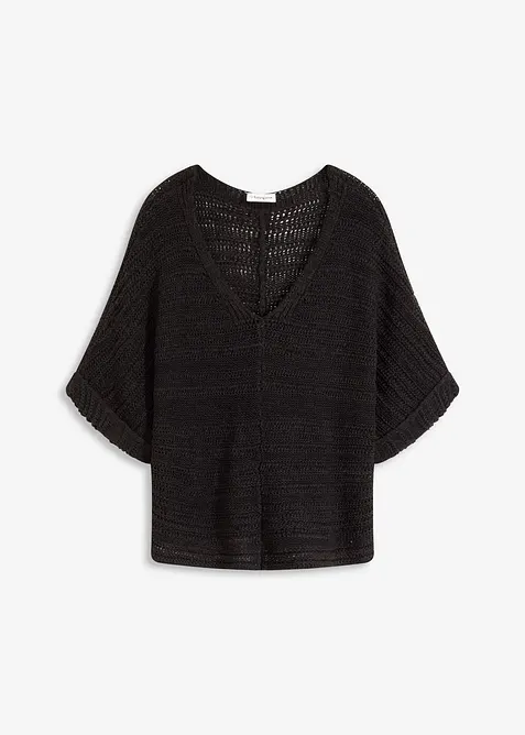 Pull en maille ajour&eacute;e, bonprix