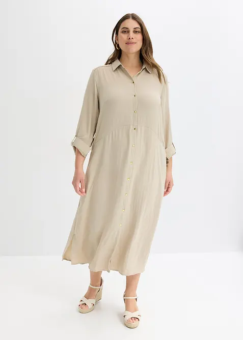 Robe-chemise avec dentelle, bonprix