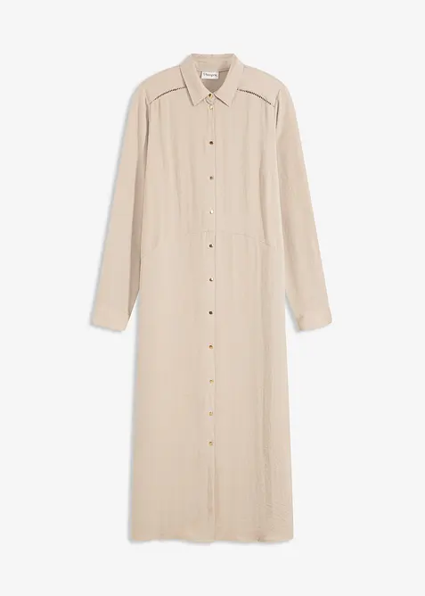 Robe-chemise avec dentelle, bonprix