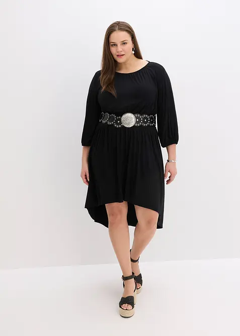 Robe en jersey avec fronces, bonprix