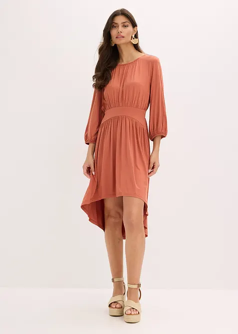 Robe en jersey avec fronces, bonprix