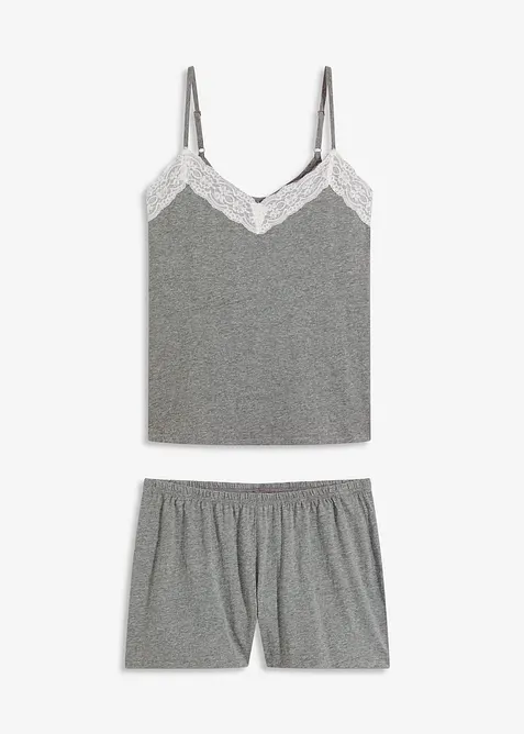 Pyjashort avec bordure dentelle, bonprix
