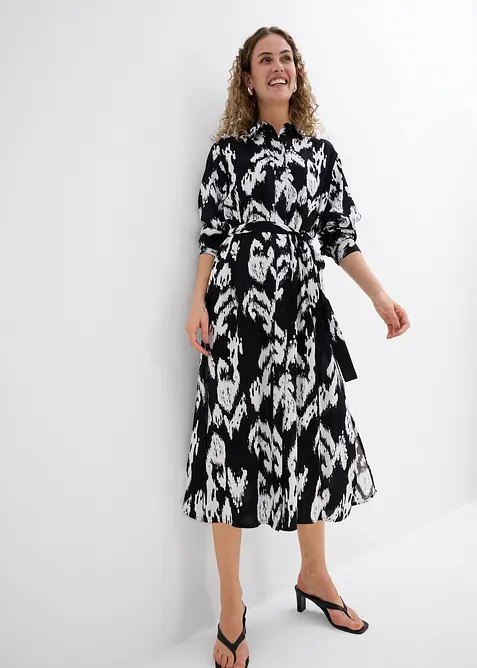 Robe-chemise en viscose fluide, bonprix