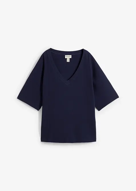 T-shirt gaufré 100% coton, bonprix