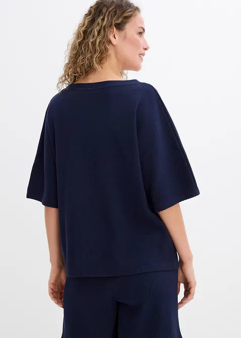 T-shirt gaufré 100% coton, bonprix