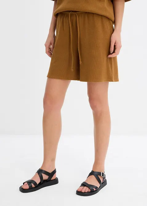 Short textur&eacute; 100% coton, bonprix