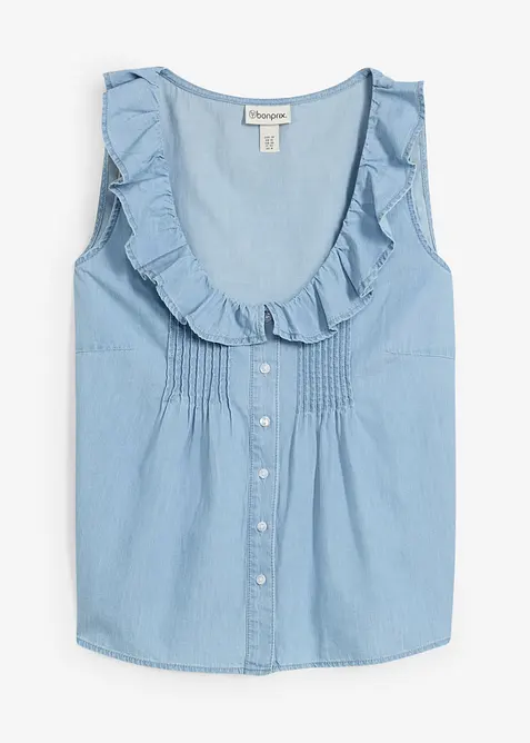 Top en jean de coton, bonprix