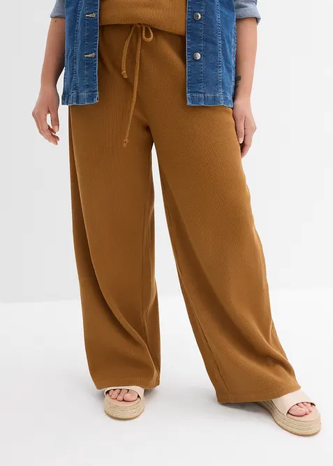 Pantalon 100% coton texturé, bonprix