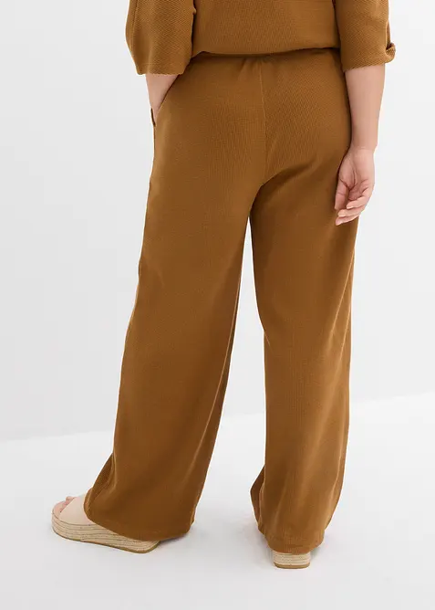 Pantalon 100% coton texturé, bonprix