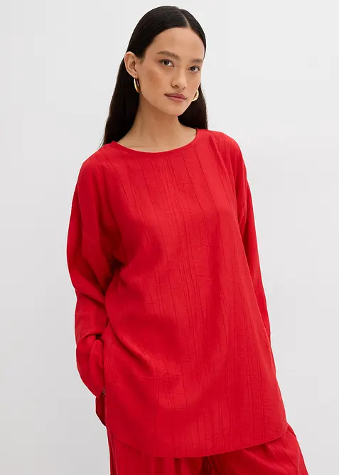 Blouse oversize en crépon de viscose mélangée, bonprix
