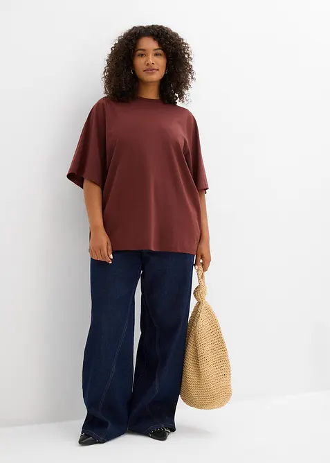 T-shirt oversize à manches amples, 100% coton, bonprix