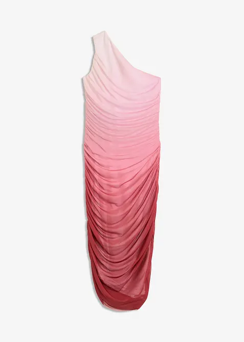 Robe col asymétrique en mesh, doublée, bonprix