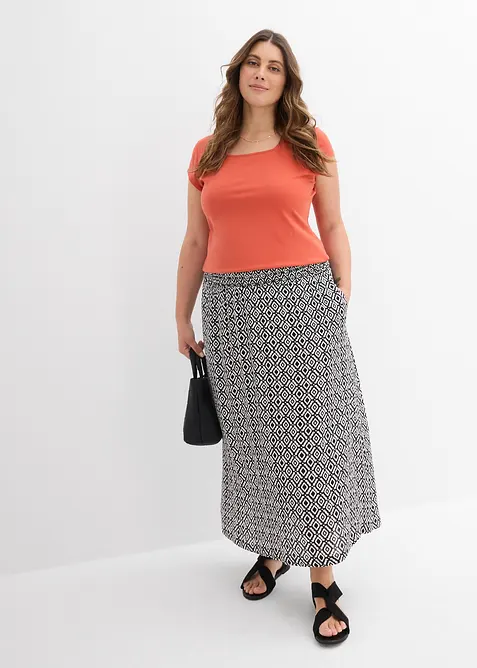 Jupe longue en viscose effet f, bonprix