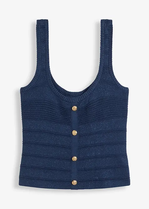 Top en maille métallisée, bonprix