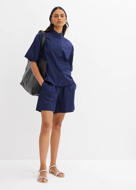 Short 100% coton avec taille élastiquée, bonprix