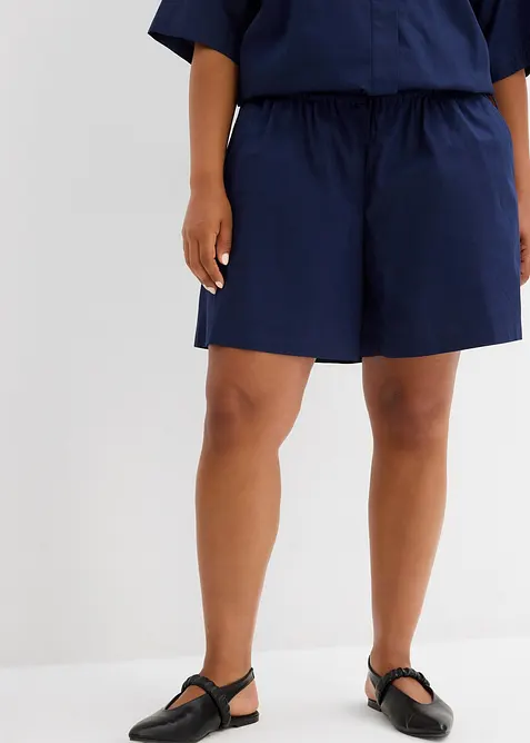 Short 100% coton avec taille élastiquée, bonprix