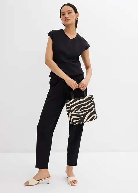 Pantalon en maille piquée, longueur cheville, bonprix