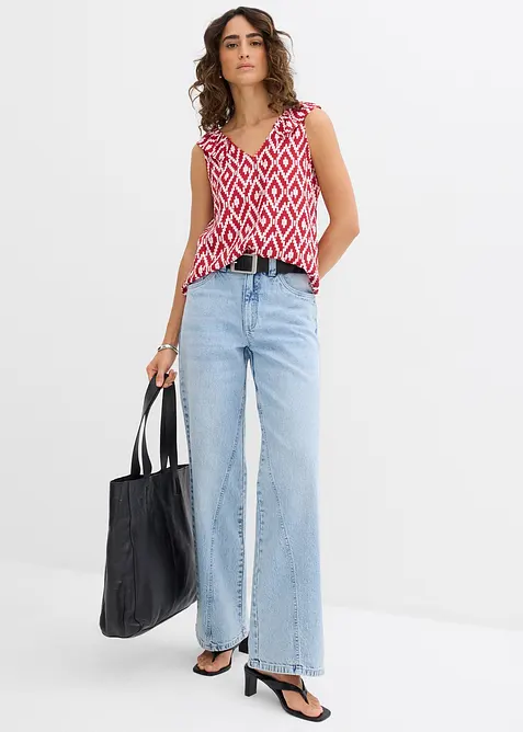 Blouse sans manches en viscose fluide, bonprix