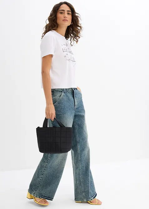 T-shirt raccourci en jersey, bonprix