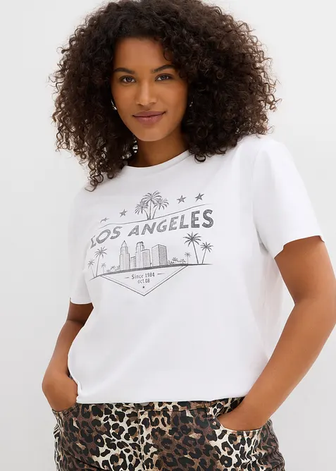 T-shirt raccourci en jersey, bonprix