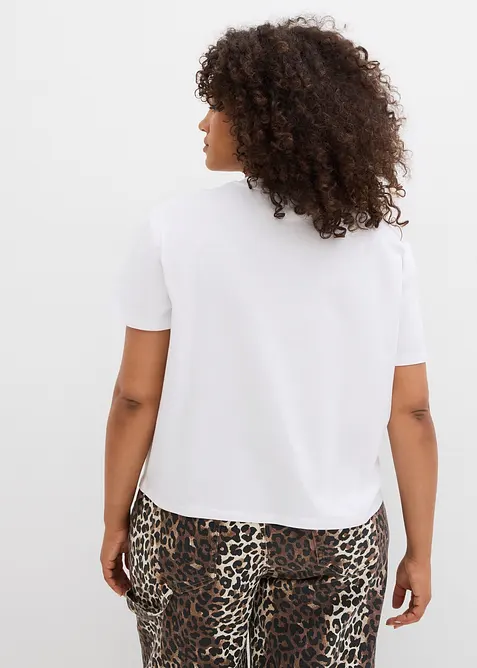 T-shirt raccourci en jersey, bonprix