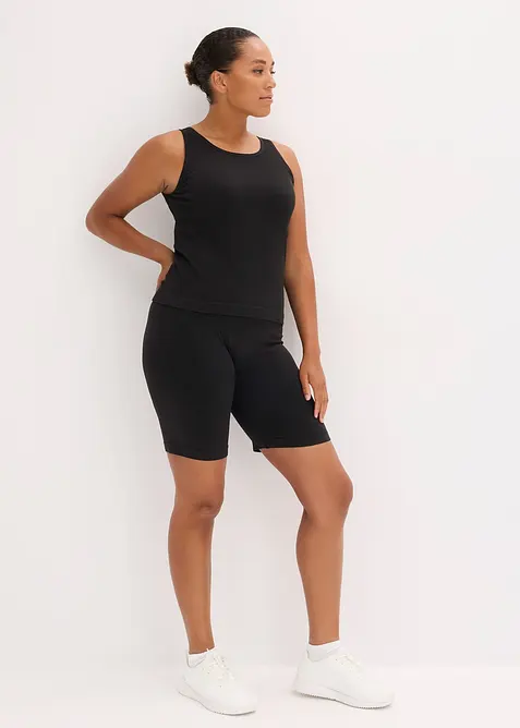 Long débardeur côtelé sans coutures, bonprix