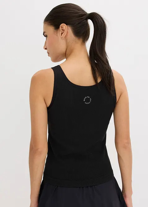 Long débardeur côtelé sans coutures, bonprix