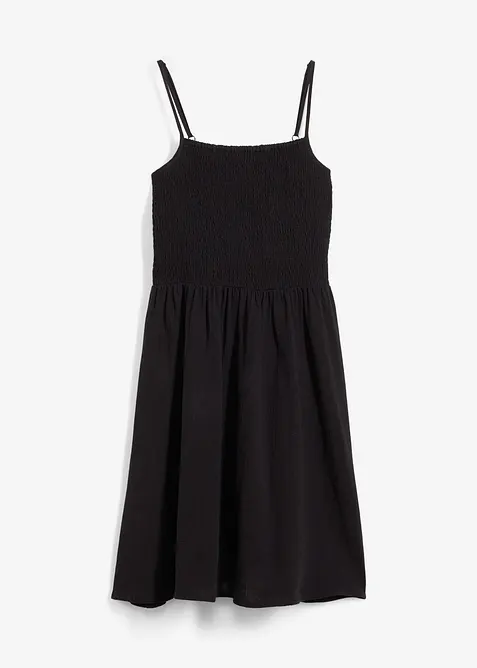 Robe &agrave; fines bretelles en gaze de coton, bonprix