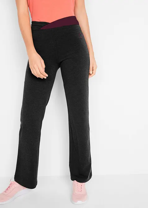 Lot de 2 pantalons de sport, bootcut, bonprix